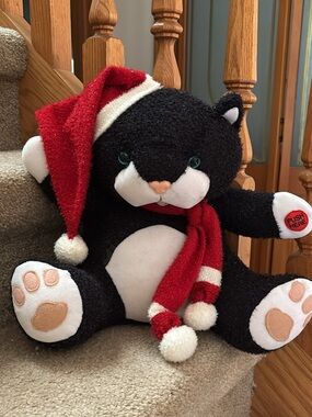 Black & White Holiday Cat Plush meows the hits!